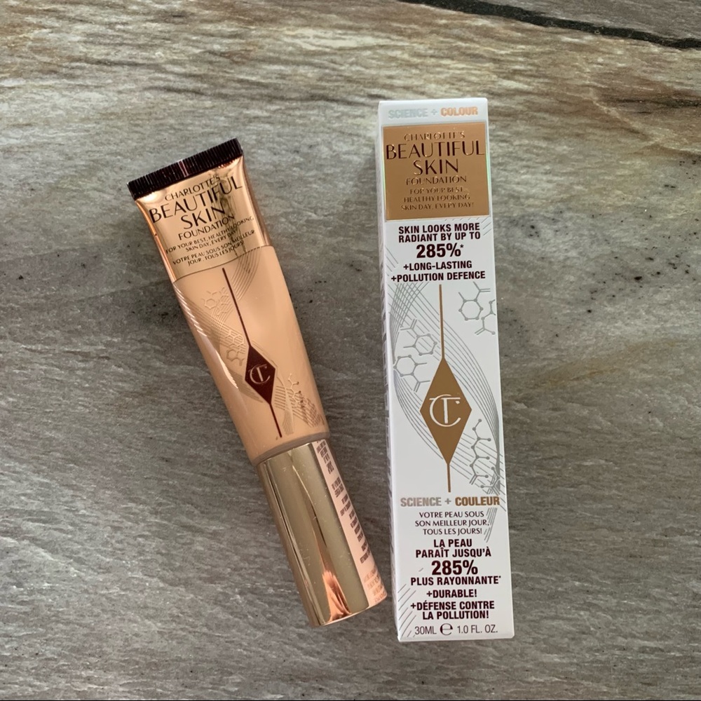 *used once* new Charlotte Tilbury “Beautiful Skin” Foundation